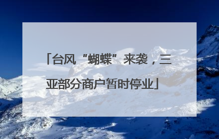 台风“蝴蝶”来袭，三亚部分商户暂时停业