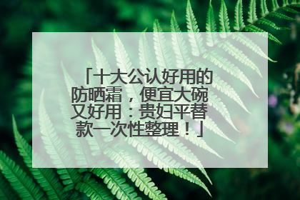十大公认好用的防晒霜，便宜大碗又好用：贵妇平替款一次性整理！