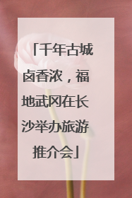 千年古城卤香浓，福地武冈在长沙举办旅游推介会