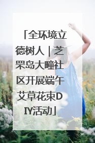 全环境立德树人｜芝罘岛大疃社区开展端午艾草花束DIY活动
