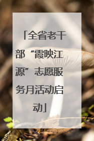 全省老干部“霞映江源”志愿服务月活动启动