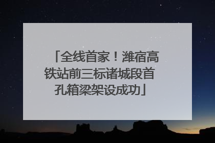 全线首家！潍宿高铁站前三标诸城段首孔箱梁架设成功