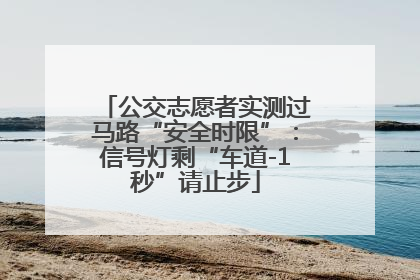 公交志愿者实测过马路“安全时限”：信号灯剩“车道-1秒”请止步