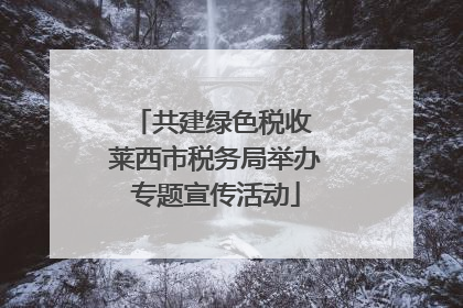 共建绿色税收 莱西市税务局举办专题宣传活动