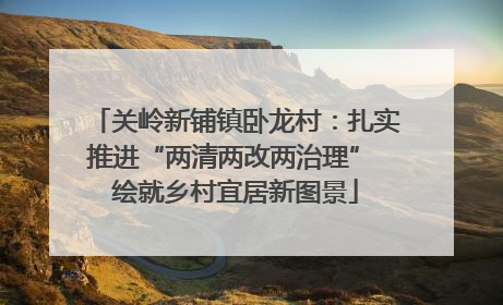关岭新铺镇卧龙村：扎实推进“两清两改两治理” 绘就乡村宜居新图景