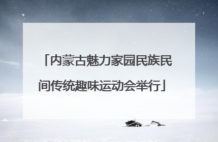 内蒙古魅力家园民族民间传统趣味运动会举行