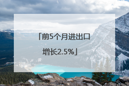 前5个月进出口增长2.5%