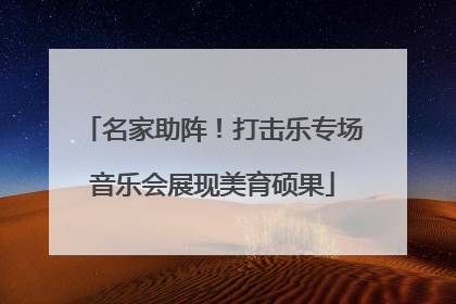 名家助阵！打击乐专场音乐会展现美育硕果