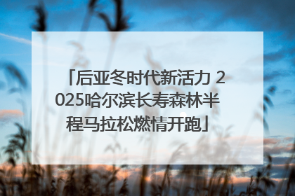 后亚冬时代新活力 2025哈尔滨长寿森林半程马拉松燃情开跑