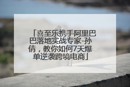 喜至乐携手阿里巴巴落地实战专家-孙倩，教你如何7天爆单逆袭跨境电商