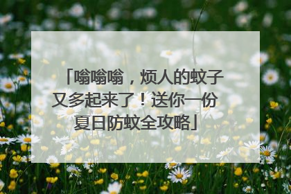 嗡嗡嗡，烦人的蚊子又多起来了！送你一份夏日防蚊全攻略