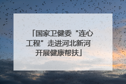 国家卫健委“连心工程”走进河北新河开展健康帮扶
