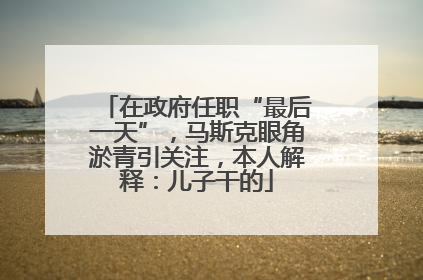 在政府任职“最后一天”，马斯克眼角淤青引关注，本人解释：儿子干的