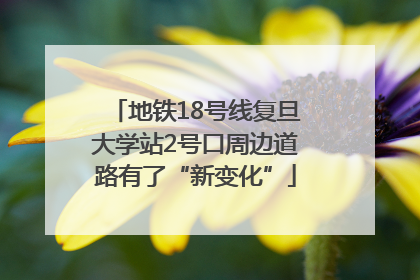 地铁18号线复旦大学站2号口周边道路有了“新变化”