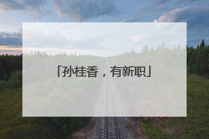 孙桂香，有新职