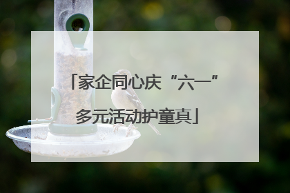 家企同心庆“六一” 多元活动护童真