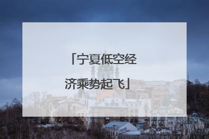 宁夏低空经济乘势起飞