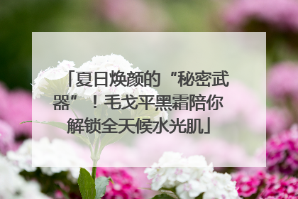 夏日焕颜的“秘密武器”！毛戈平黑霜陪你解锁全天候水光肌