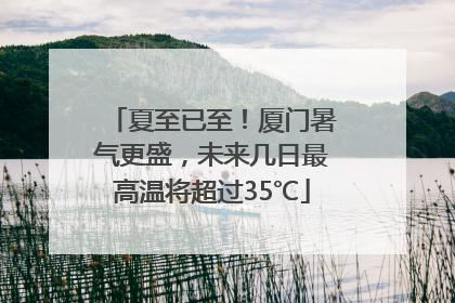 夏至已至！厦门暑气更盛，未来几日最高温将超过35℃