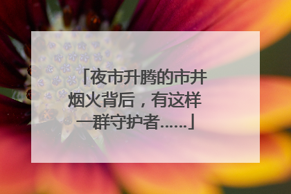 夜市升腾的市井烟火背后，有这样一群守护者……