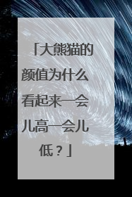 大熊猫的颜值为什么看起来一会儿高一会儿低？