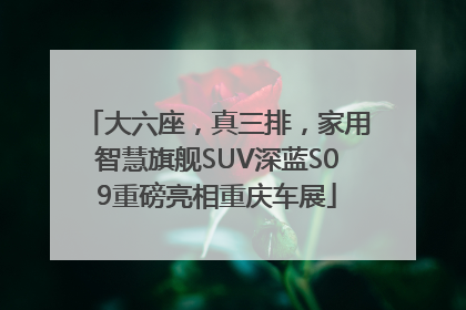 大六座，真三排，家用智慧旗舰SUV深蓝S09重磅亮相重庆车展