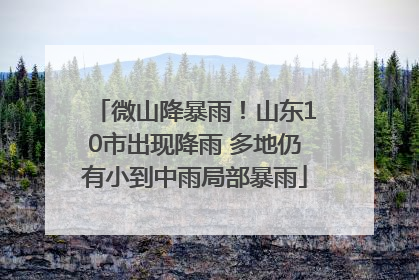 微山降暴雨！山东10市出现降雨 多地仍有小到中雨局部暴雨