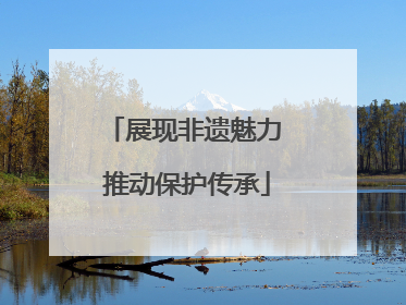展现非遗魅力 推动保护传承