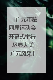 广元市第四届运动会开幕式举行 尽显大美广元风采