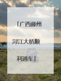 广西藤州浔江大桥顺利通车