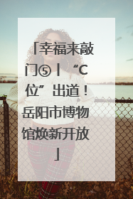 幸福来敲门⑤丨“C位”出道！岳阳市博物馆焕新开放