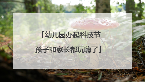 幼儿园办起科技节 孩子和家长都玩嗨了
