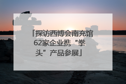 探访西博会南充馆 62家企业携“拳头”产品参展