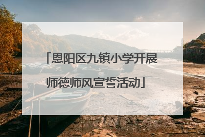 恩阳区九镇小学开展师德师风宣誓活动