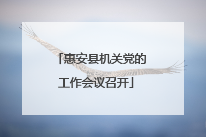 惠安县机关党的工作会议召开
