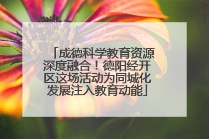 成德科学教育资源深度融合！德阳经开区这场活动为同城化发展注入教育动能