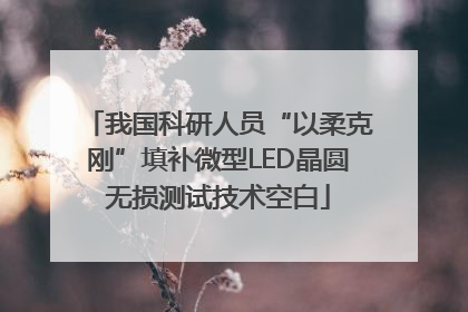 我国科研人员“以柔克刚”填补微型LED晶圆无损测试技术空白