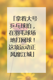 拿着大号乒乓球拍，在羽毛球场地打网球！这项运动正风靡江城
