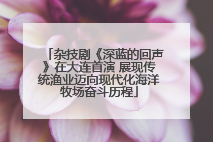 杂技剧《深蓝的回声》在大连首演 展现传统渔业迈向现代化海洋牧场奋斗历程