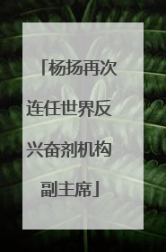 杨扬再次连任世界反兴奋剂机构副主席