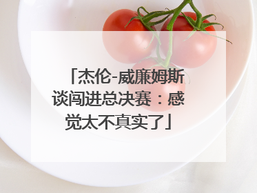 杰伦-威廉姆斯谈闯进总决赛：感觉太不真实了