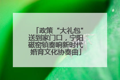 政策“大礼包”送到家门口，宁阳磁窑镇奏响新时代婚育文化协奏曲