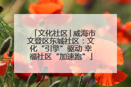 文化社区│威海市文登区东城社区：文化“引擎”驱动 幸福社区“加速跑”