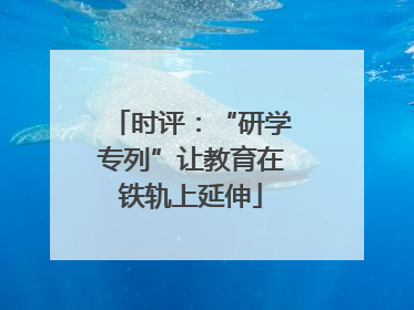 时评：“研学专列”让教育在铁轨上延伸