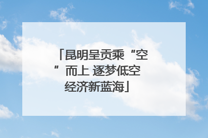 昆明呈贡乘“空”而上 逐梦低空经济新蓝海