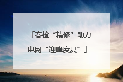 春检“精修”助力电网“迎峰度夏”