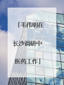 毛伟明在长沙调研中医药工作