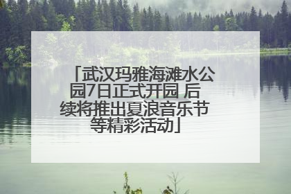 武汉玛雅海滩水公园7日正式开园 后续将推出夏浪音乐节等精彩活动