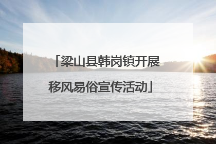 梁山县韩岗镇开展移风易俗宣传活动