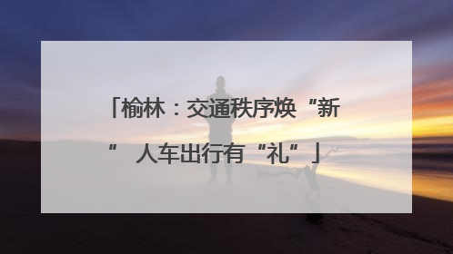 榆林：交通秩序焕“新” 人车出行有“礼”